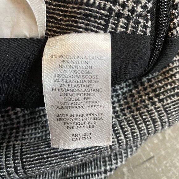 Anne Klein Skirt Women’s Size 14P Petite Grey Plaid Career Business Lined Ladies - Picture 6 of 8